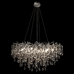 Люстра подвесная с прозрачными стеклянными подвесками в форме капель Диаметр 80 см Droplet Chandelier варинант исполнения - 3 | Loft Concept в Воронеже