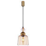 Подвесной светильник со стеклянным плафоном янтарного цвета Prestige варинант исполнения - 2 | Loft Concept в Воронеже