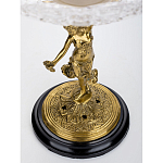 Чаша стеклянная прозрачная на бронзовой подставке с фигуркой девушки Eden Garden варинант исполнения - 4 | Loft Concept в Воронеже