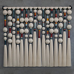 Панно на стену из хлопковых нитей Multi Morse Wall Hanging  варинант исполнения - 2 | Loft Concept в Воронеже