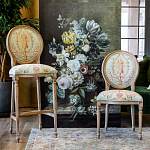 Барный стул из массива бука светло-зеленый с растительным орнаментом Raffael Angel Green Bar stool варинант исполнения - 8 | Loft Concept в Воронеже