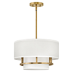 Потолочный светильник с двухслойным белым текстильным абажуром Hinkley варинант исполнения - 15 | Loft Concept в Воронеже