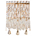 Люстра круглая с хрустальными подвесками на золотистом каркасе Roul Crystal Light варинант исполнения - 10 | Loft Concept в Воронеже