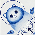 Плитка с узором Котики варинант исполнения - 2 | Loft Concept в Воронеже