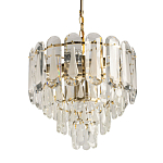 Люстра многоярусная с овальными прозрачными подвесками 36 см Harmonica варинант исполнения - 1 | Loft Concept в Воронеже