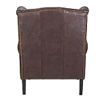 Кресло из натуральной кожи на 4-х деревянных ножках из массива бука Thomas Armchair brown варинант исполнения - 3 | Loft Concept в Воронеже