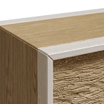 Тумба 2 ящика с подсветкой на рельефном фасаде Warm Industrial варинант исполнения - 9 | Loft Concept в Воронеже