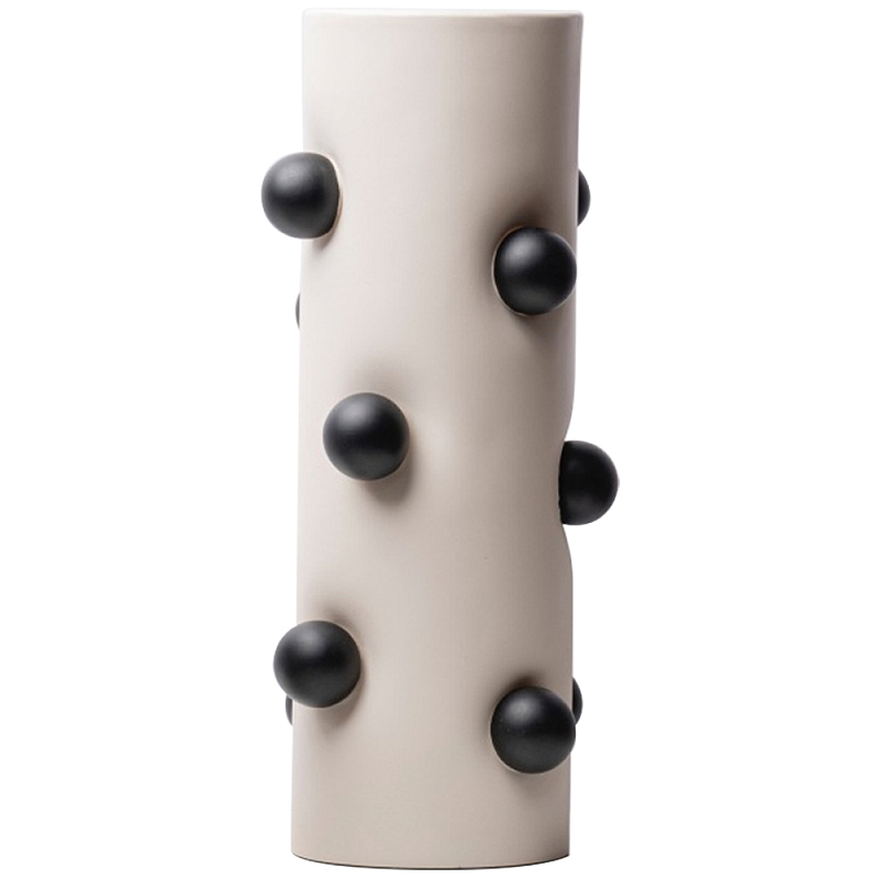 Ваза Molecule Vase Tube White M Молочный Черный в Воронеже | Loft Concept 