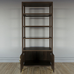 Стеллаж со стеклянными полками Elsa Dreams Walnut варинант исполнения - 4 | Loft Concept в Воронеже