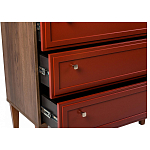 Комод красный из массива бука с 3-мя ящиками Wenge Light варинант исполнения - 5 | Loft Concept в Воронеже