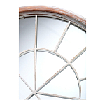 Зеркало-окно настенное в венецианском стиле с деревянной рамой бежевого цвета Venetian Smooth варинант исполнения - 2 | Loft Concept в Воронеже