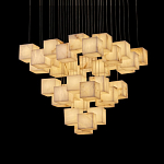 Люстра подвесная с квадратными плафонами из натурального камня Glowing Spheres варинант исполнения - 6 | Loft Concept в Воронеже