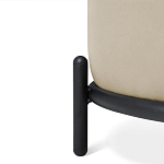 Банкетка овальная бежевый велюр на 4-х металлических ножках черного цвета SANJAY варинант исполнения - 4 | Loft Concept в Воронеже