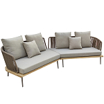 Диван садовый угловой Counter серый варинант исполнения - 1 | Loft Concept в Воронеже