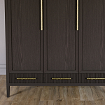 Большой Шкаф Primo Темный орех с 3 дверьми и 3 выдвижными ящиками варинант исполнения - 2 | Loft Concept в Воронеже