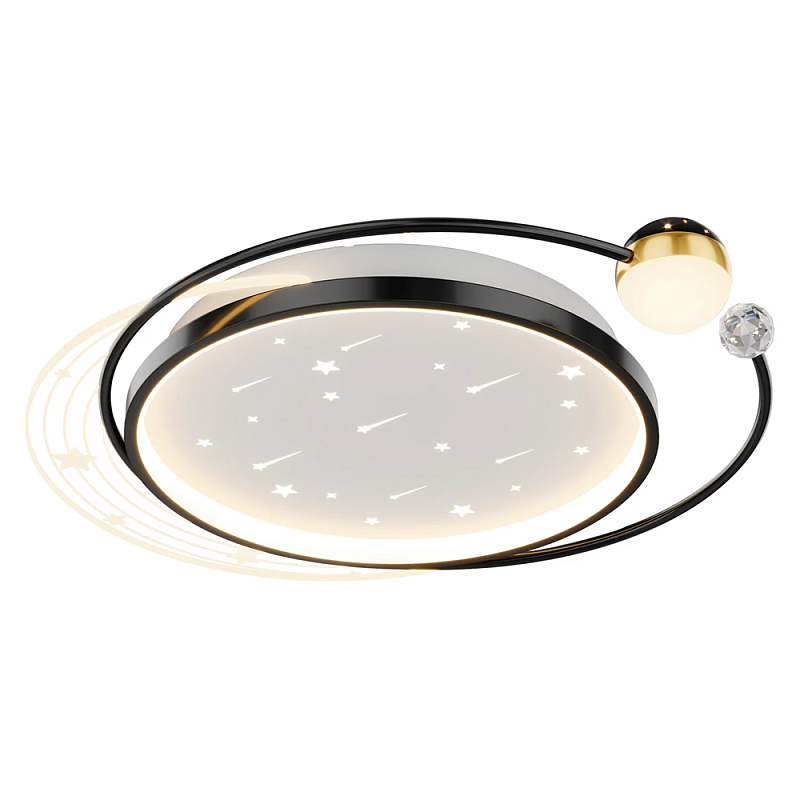 Потолочный светильник с эффектом звездного неба Space of Magic Черный Золотой Белый в Воронеже | Loft Concept 
