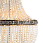 Люстра каплевидной формы декорированная нитями стеклянных бусин молочного цвета Bead threads варинант исполнения - 1 | Loft Concept в Воронеже