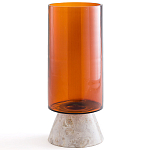 Высокая чаша из янтарного стекла Amber Marble Vase варинант исполнения - 1 | Loft Concept в Воронеже