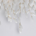 Бра золотого цвета с ветвями и белыми овальными стеклянными подвесками Droplet Chandelier варинант исполнения - 5 | Loft Concept в Воронеже