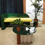 Дизайнерский журнальный стол с рельефным основанием Dutynor варинант исполнения - 3 | Loft Concept в Воронеже