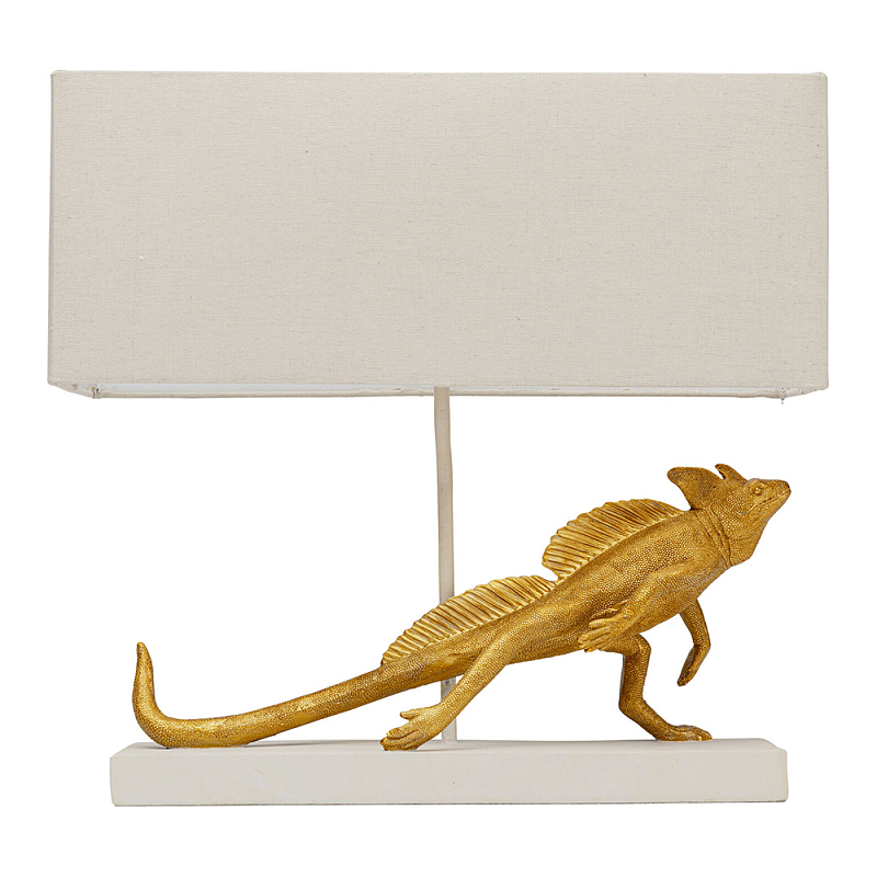 Настольная лампа Золотая Игуана Бежевый Золотой в Воронеже | Loft Concept 