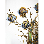 Ваза зеленая с бронзовыми ветвями и фарфоровыми рыбками Eden Garden варинант исполнения - 2 | Loft Concept в Воронеже