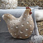 Статуэтка курица с текстурной поверхностью бежевого цвета Rustic Chicken варинант исполнения - 3 | Loft Concept в Воронеже