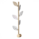 Бра с золотистой вертикальной трубкой и декоративными прозрачными листьями из стекла Sylva  варинант исполнения - 1 | Loft Concept в Воронеже
