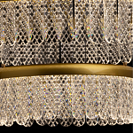 Люстра двухъярусная с золотого цвета и прозрачными подвесками Pettico варинант исполнения - 5 | Loft Concept в Воронеже