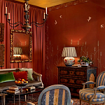 Обои с вышивкой ручной работы Ceres Original colourway on wool sateen варинант исполнения - 2 | Loft Concept в Воронеже