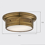 Потолочный светильник круглый цвета состаренная латунь Modern Simple Ceiling Light варинант исполнения - 5 | Loft Concept в Воронеже