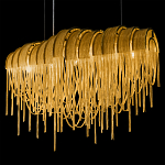 Люстра подвесная с металлическими цепочками и изогнутыми металлическими дугами 72 см Atlantis Chain варинант исполнения - 19 | Loft Concept в Воронеже