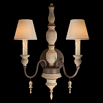 Бра с двумя конусовидными белыми тканевыми абажурами Terrain варинант исполнения - 2 | Loft Concept в Воронеже