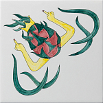 Плитка дизайнерская Драконий фрукт варинант исполнения - 2 | Loft Concept в Воронеже