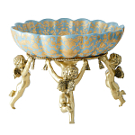 Чаша с орнаментом на бронзовых ножках в виде ангелов Eden Garden варинант исполнения - 1 | Loft Concept в Воронеже