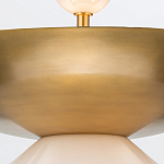 Подвесной светильник латунного цвета с конусовидным белым плафоном Quintiesse варинант исполнения - 11 | Loft Concept в Воронеже