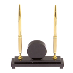 Часы настольные с двумя ручками из натурального камня Stone Clock варинант исполнения - 7 | Loft Concept в Воронеже