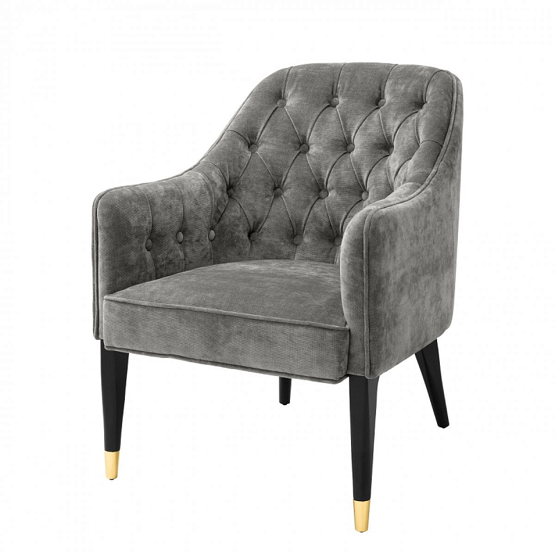 Кресло Eichholtz Chair Cyrus Grey Серый Черный Кресло Eichholtz Chair Cyrus Grey Серый Черный в Воронеже | Loft Concept