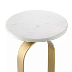 Столик приставной с овальным золотым основанием Oval Gold Base варинант исполнения - 2 | Loft Concept в Воронеже