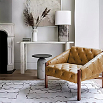 Дизайнерский журнальный стол с чёрной круглой столешницей Visanyp варинант исполнения - 3 | Loft Concept в Воронеже