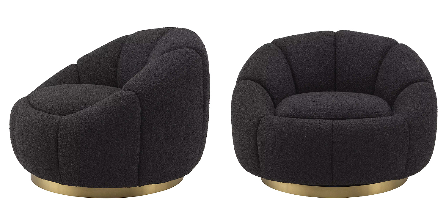 Кресло Eichholtz Swivel Chair Inger Black Кресло Eichholtz Swivel Chair Inger Black - Loft-Concept в Воронеже