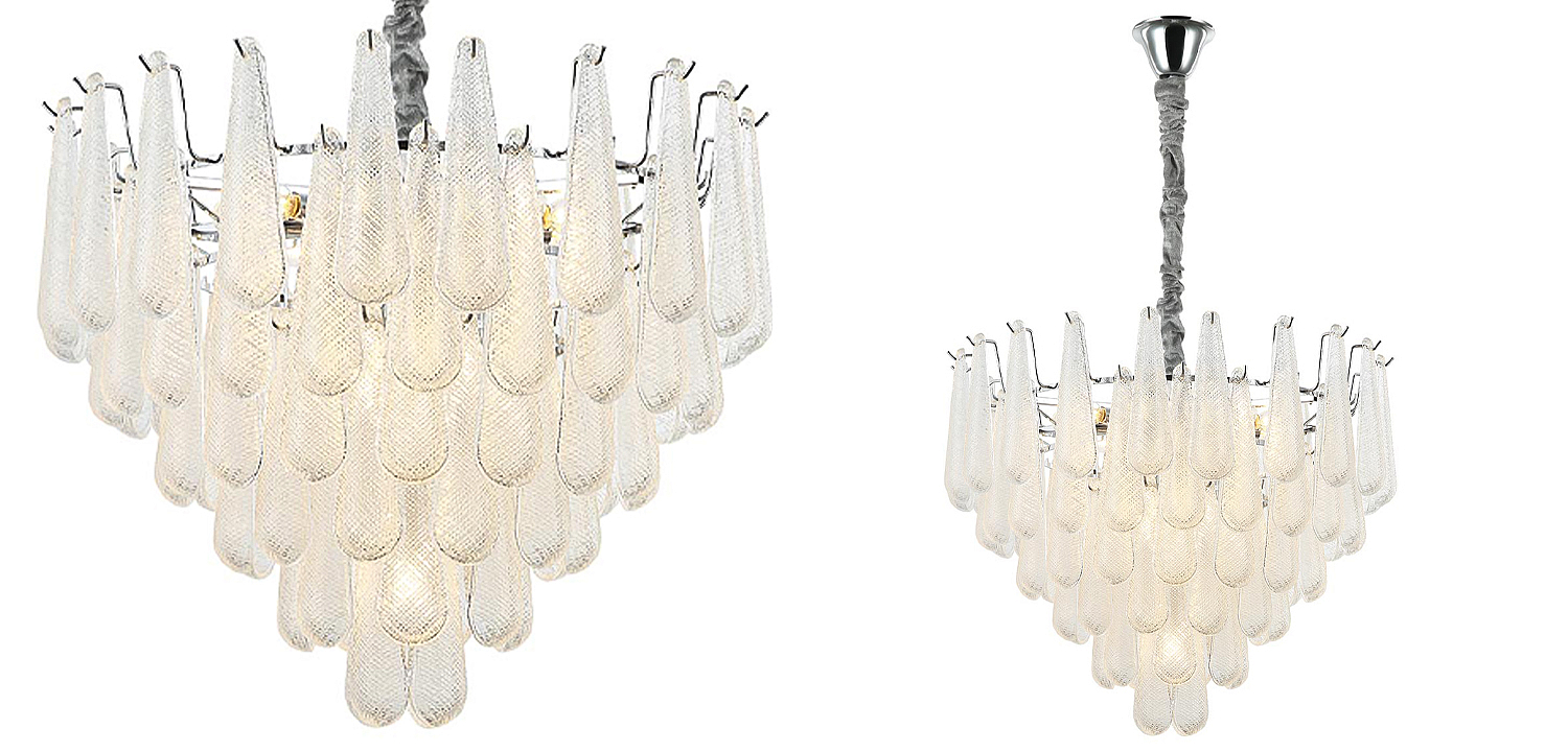 Люстра Textured Glass Drops Chandelier 19 Люстра Textured Glass Drops Chandelier 19 - Loft-Concept в Воронеже