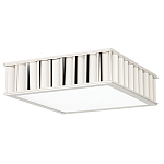 Потолочный светильник квадратный с гофрированным серебрянным абажуром Millennium варинант исполнения - 2 | Loft Concept в Воронеже