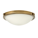 Потолочный светильник цвета латунь с полусферическим матовым белым плафоном Hinkley варинант исполнения - 4 | Loft Concept в Воронеже