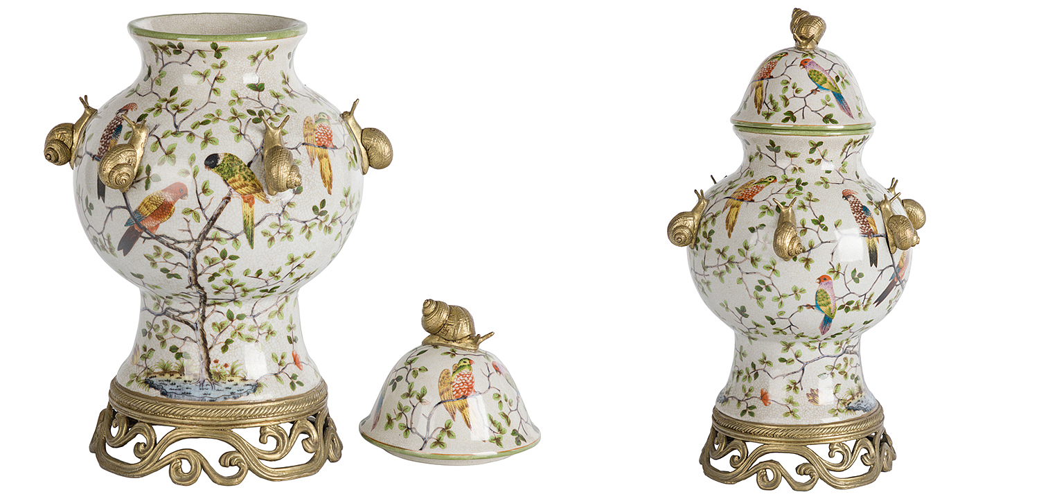 Ваза с крышкой Golden Snails Vase Ваза с крышкой Golden Snails Vase - Loft-Concept в Воронеже