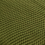 Плед из хлопка жемчужной вязки оливкового цвета Waffle Comfort варинант исполнения - 3 | Loft Concept в Воронеже