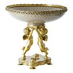 Чаша фарфоровая на двух бронзовых ангелах Eden Garden варинант исполнения - 2 | Loft Concept в Воронеже