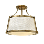 Потолочный светильник со светлым текстильным абажуром Hinkley варинант исполнения - 5 | Loft Concept в Воронеже