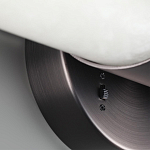 Бра с вытянутым цилиндрическим плафоном из белого алебастра на круглом основании Темная Латунь Cryptocrystalline Stone варинант исполнения - 3 | Loft Concept в Воронеже