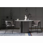 Стул полукруглый с каркасом из металла и мягким сиденьем и спинкой Soft Chenille варинант исполнения - 3 | Loft Concept в Воронеже